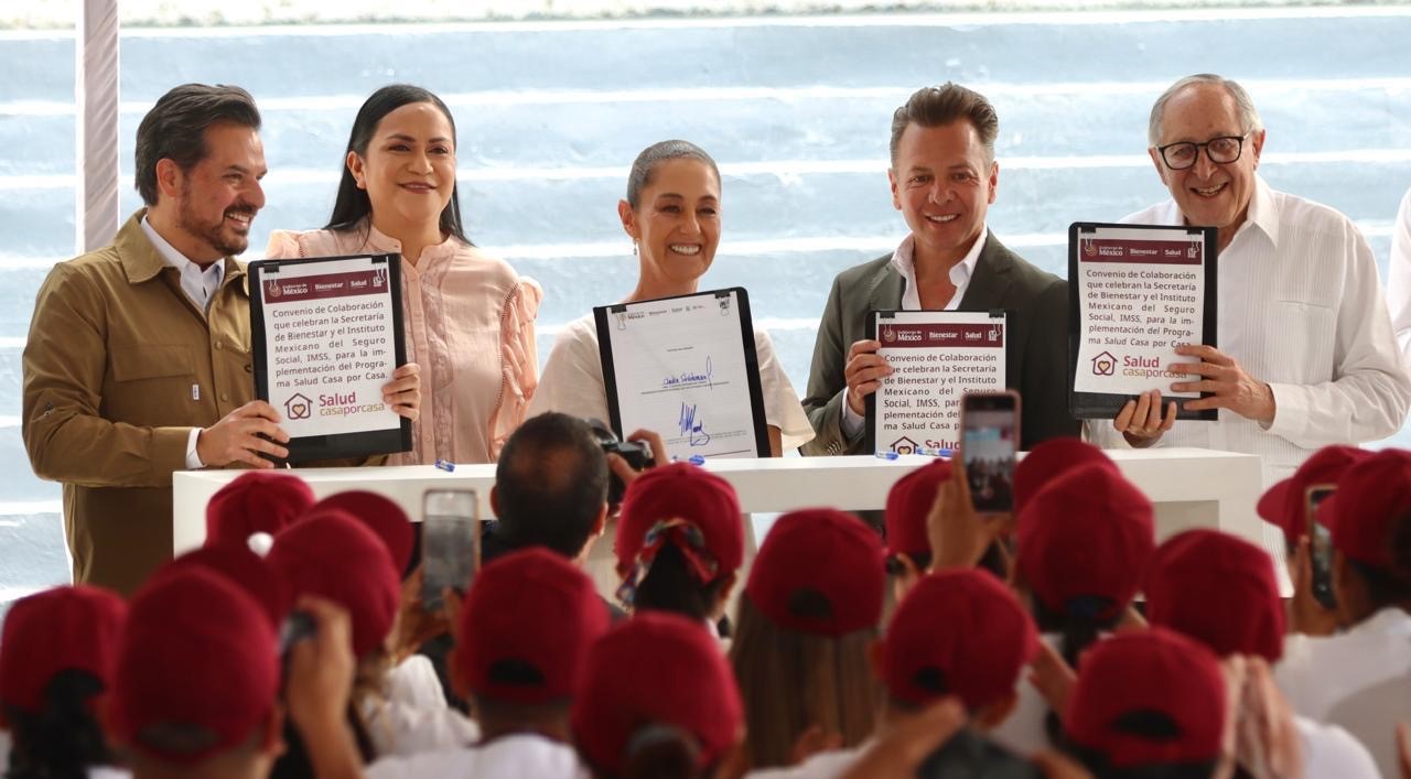Firman IMSS y Secretaría del Bienestar convenio de
colaboración para la implementación del programa “Salud Casa por Casa”